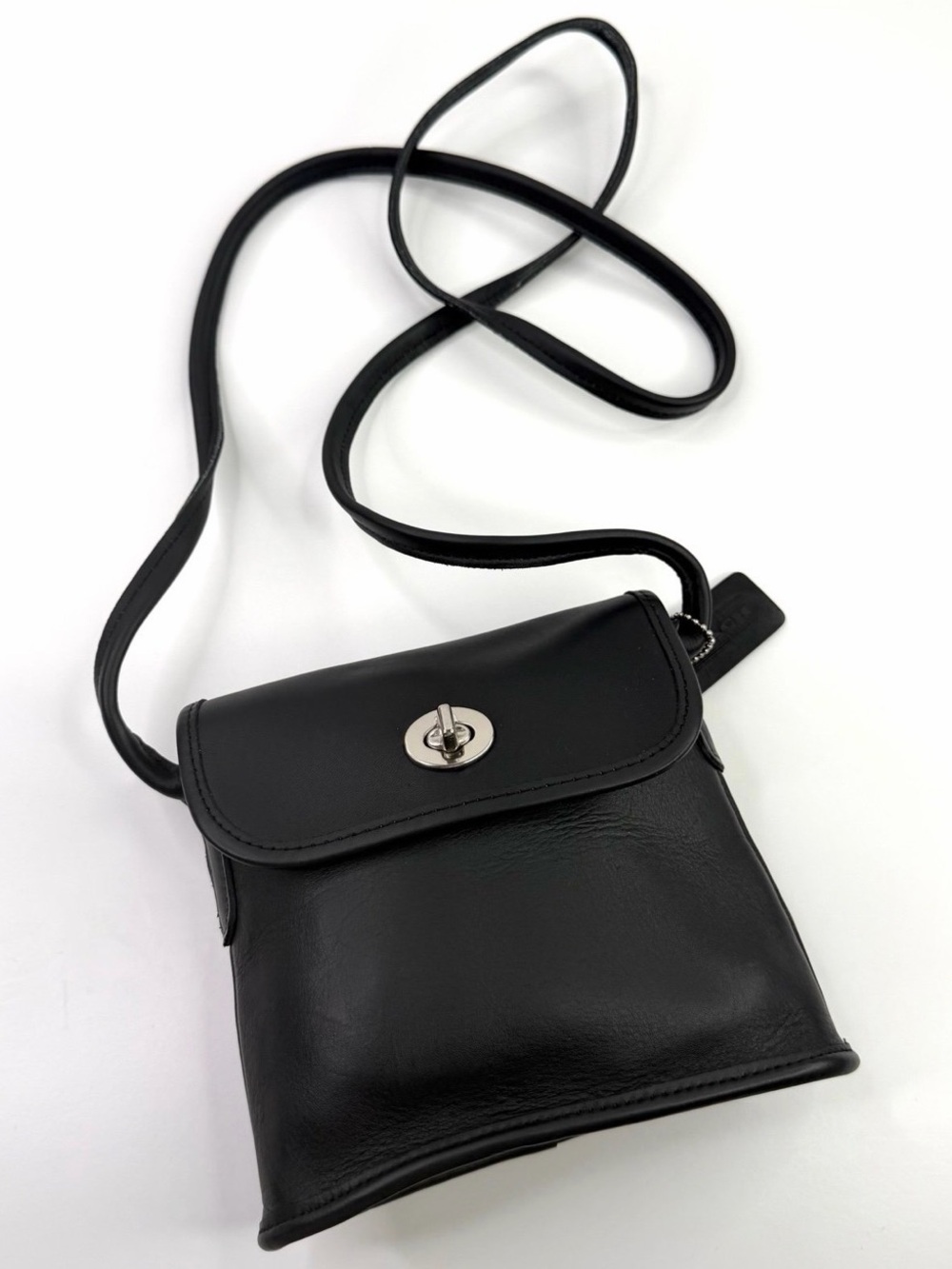 Coach Black Tango 9049 Vintage Leather Crossbody Bag